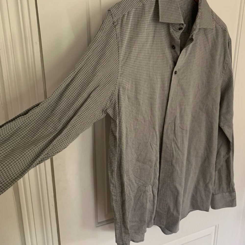 Bugatchi XL gray button up dress shirt
